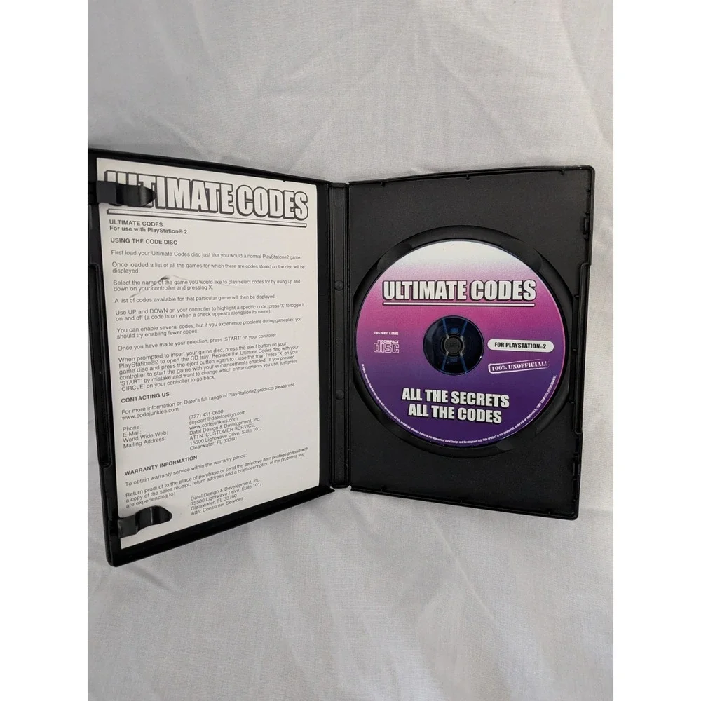 Datel Action Replay Ultimate Codes: Wrestling Max Pack PS2 Manual Included